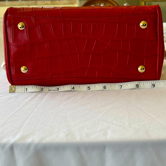 Coach Mini Bennett Satchel | Red Croc Embossed Leather | NWT - Picture 6 of 7